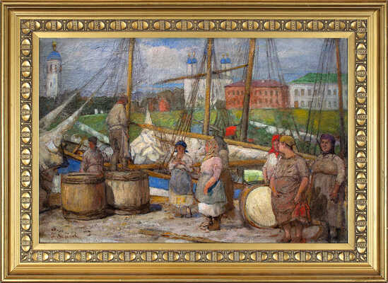 Вахрамеев Александр Иванович. Погрузка трески в Соломбале (Архангельск)